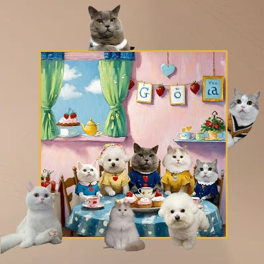 Custom Pet Family Painting