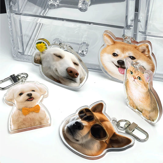 Custom Pet Portrait Acrylic Keychain